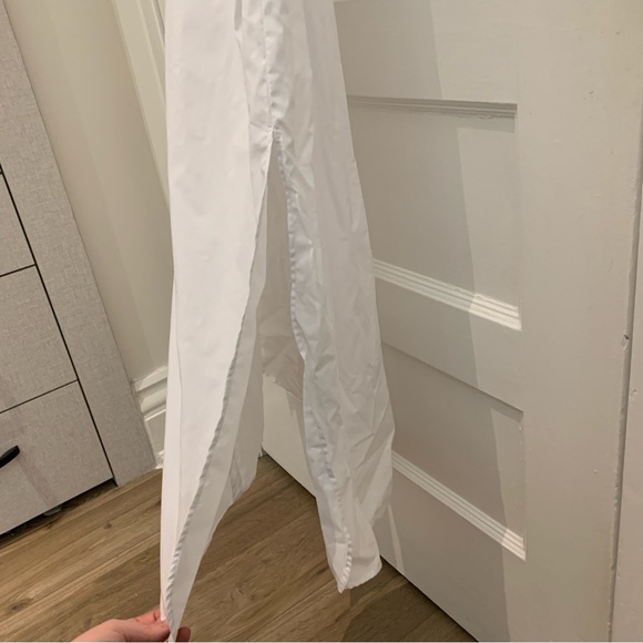 Zara White Midi Shirt Dress With Cut-Out, Size M - Picture 9 of 9